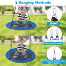 104 Cm Saucer Tree Swing With 600D Oxford Fabric-Blue