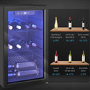 HOMCOM 24 Bottle Wine Cooler, 68L Freestanding Drinks Beer Wine Fridge