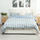 HOMCOM Double Bed Frame with Storage and Adjustable Velvet Headboard