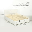 HOMCOM Double Bed Frame with Storage and Adjustable Velvet Headboard