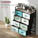HOMCOM 8-Drawer Chest of Drawers, Fabric Dresser with Open Shelf