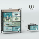 HOMCOM 8-Drawer Chest of Drawers, Fabric Dresser with Open Shelf