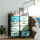 HOMCOM 8-Drawer Chest of Drawers, Fabric Dresser with Open Shelf