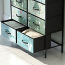 HOMCOM 8-Drawer Chest of Drawers, Fabric Dresser with Open Shelf
