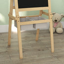 AIYAPLAY 3 In 1 Kids Easel With Paper Roll, Storage Baskets - Natural