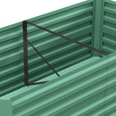 Outsunny Galvanised Steel Outdoor Raised Bed w/ Reinforced Rod, Light Green