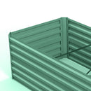 Outsunny Galvanised Steel Outdoor Raised Bed w/ Reinforced Rod, Light Green