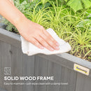 Outsunny Wood Planter with Trellis for Climbing Plants Planter Box Dark Grey