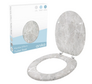 Grey Marble Effect Toilet Seat