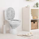Grey Marble Effect Toilet Seat