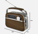 Lloytron 2 Band Vintage Rechargeable Musicstream Radio