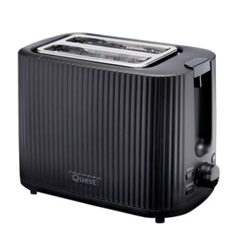 Quest Black Grooved Slice Toaster