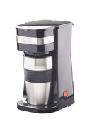 Quest Coffee To Go With Travel Mug - Black/Silver