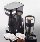 Quest Coffee To Go With Travel Mug - Black/Silver