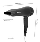 Red Hot 200W Pro Hair Dryer - Black