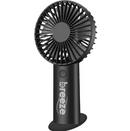 Breeze Rechargeable Folding Fan-Stand Up- Large Black