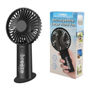 Breeze Rechargeable Folding Fan-Stand Up- Large Black