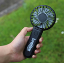Breeze Rechargeable Folding Fan - Stand Up - Black