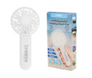 Breeze Rechargeable Folding Fan - Stand Up - White