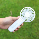 Breeze Rechargeable Folding Fan - Stand Up - White