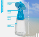 Breeze Mist Spray Fan Blue With Batteries