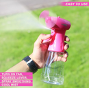 Breeze Mist Spray Fan Pink With Batteries