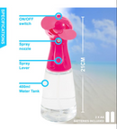 Breeze Mist Spray Fan Pink With Batteries