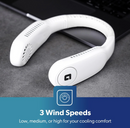 Neck Fan Rechargeable White
