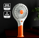 Orange 3 Speed Rechargeable Badminton Fans