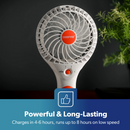 Orange 3 Speed Rechargeable Badminton Fans