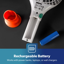 Orange 3 Speed Rechargeable Badminton Fans