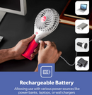 Pink Rechargeable Badminton Fans