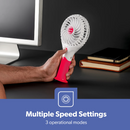 Pink Rechargeable Badminton Fans