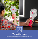 Pink Rechargeable Badminton Fans