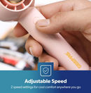 Pink  2speed Rechargeable Mini Fan