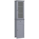 Kleankin Storage Cabinet Organizer Tower With Shelves & Drawer, Grey