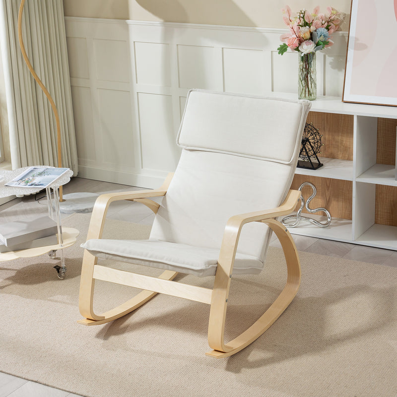 HOMCOM Comfortable Relax Rocking Chair With High Back