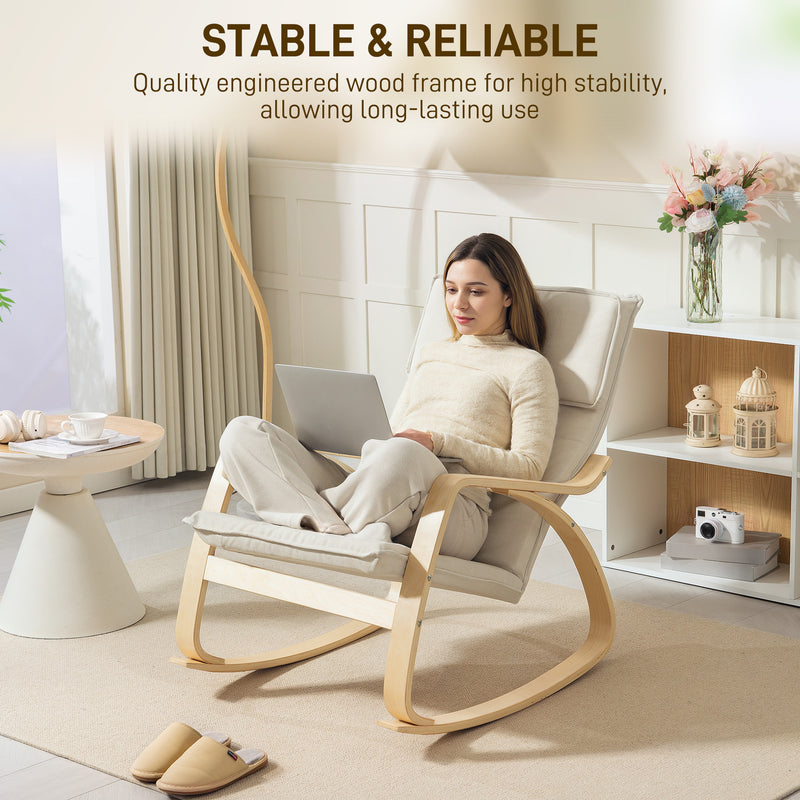 HOMCOM Comfortable Relax Rocking Chair With High Back