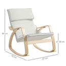 HOMCOM Comfortable Relax Rocking Chair With High Back