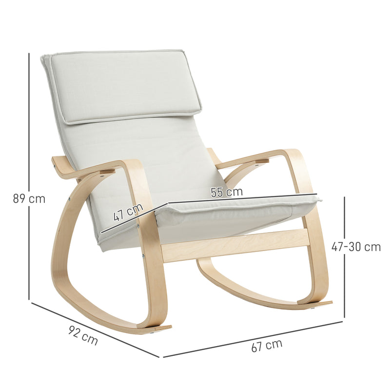 HOMCOM Comfortable Relax Rocking Chair With High Back