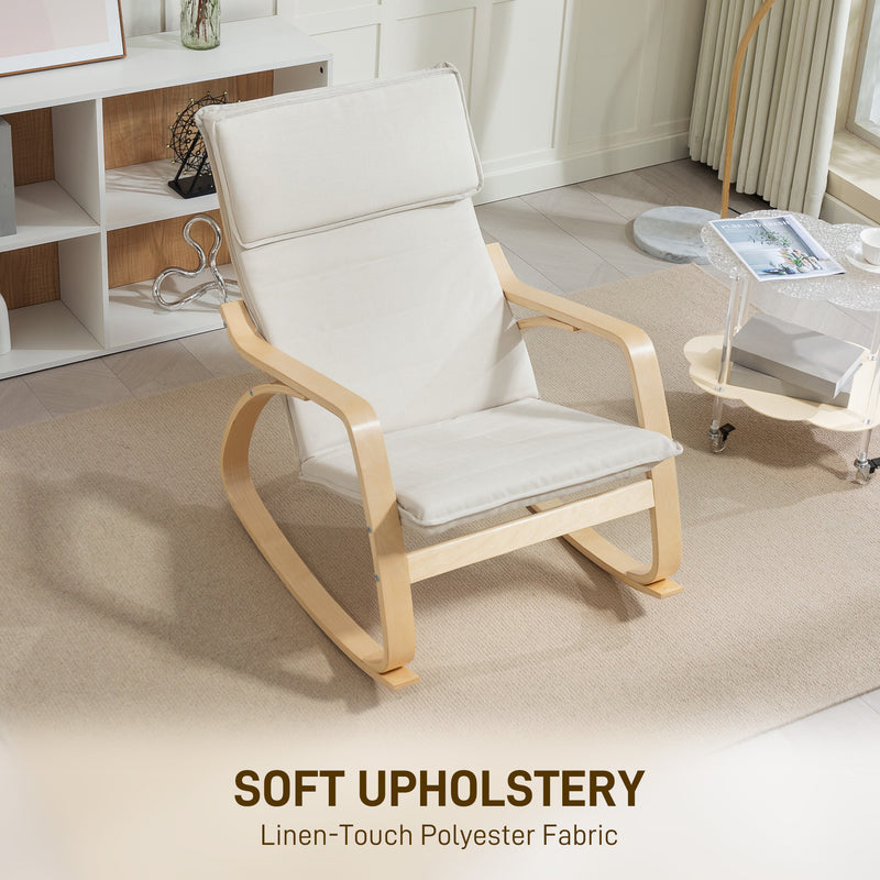 HOMCOM Comfortable Relax Rocking Chair With High Back