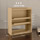 HOMCOM 4-Tier Desktop Organiser With Cable Management For Stationery - Oak/Dark Brown