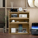 HOMCOM 4-Tier Desktop Organiser With Cable Management For Stationery - Oak/Dark Brown