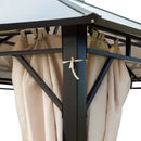 Outsunny Hardtop Gazebo 3.6m x 3m - Brown