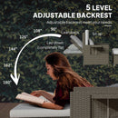 Outsunny Garden Rattan Furniture Set 2 Seater Patio Sun Lounger Daybed Sun Bed