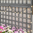 Outsunny Wood Planter with Trellis for Climbing Plants Planter Box Dark Grey