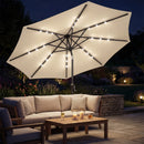 Outsunny 2.6 m Garden Parasol Umbrella with Light, Outdoor Patio Umbrella