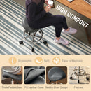 HOMCOM Saddle Chair, Rolling Salon Stool for Massage Spa, Grey