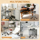 HOMCOM Saddle Chair, Rolling Salon Stool for Massage Spa, Grey