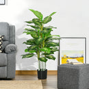 HOMCOM Artificial Evergreen Tree Fake Plant in Pot Indoor Outdoor Decor